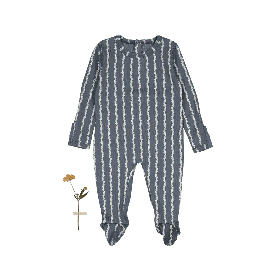 The Printed Romper -  Linear Stem - Baby & Toddler Clothing, Grey, Wool, Woolen, Pattern | Everetts Place