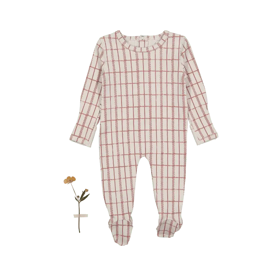 The Printed Romper - Mauve Check - Clothing | Everetts Place