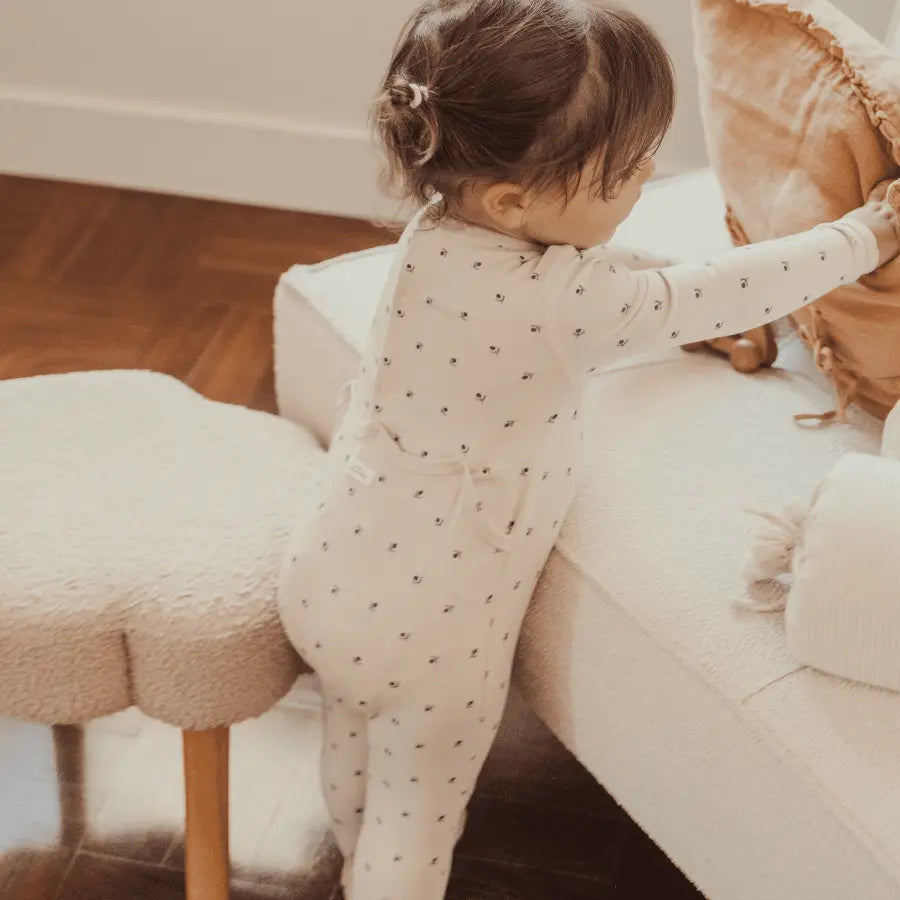 Lovely Littles The Printed Romper - Mini Stitch Blue - 