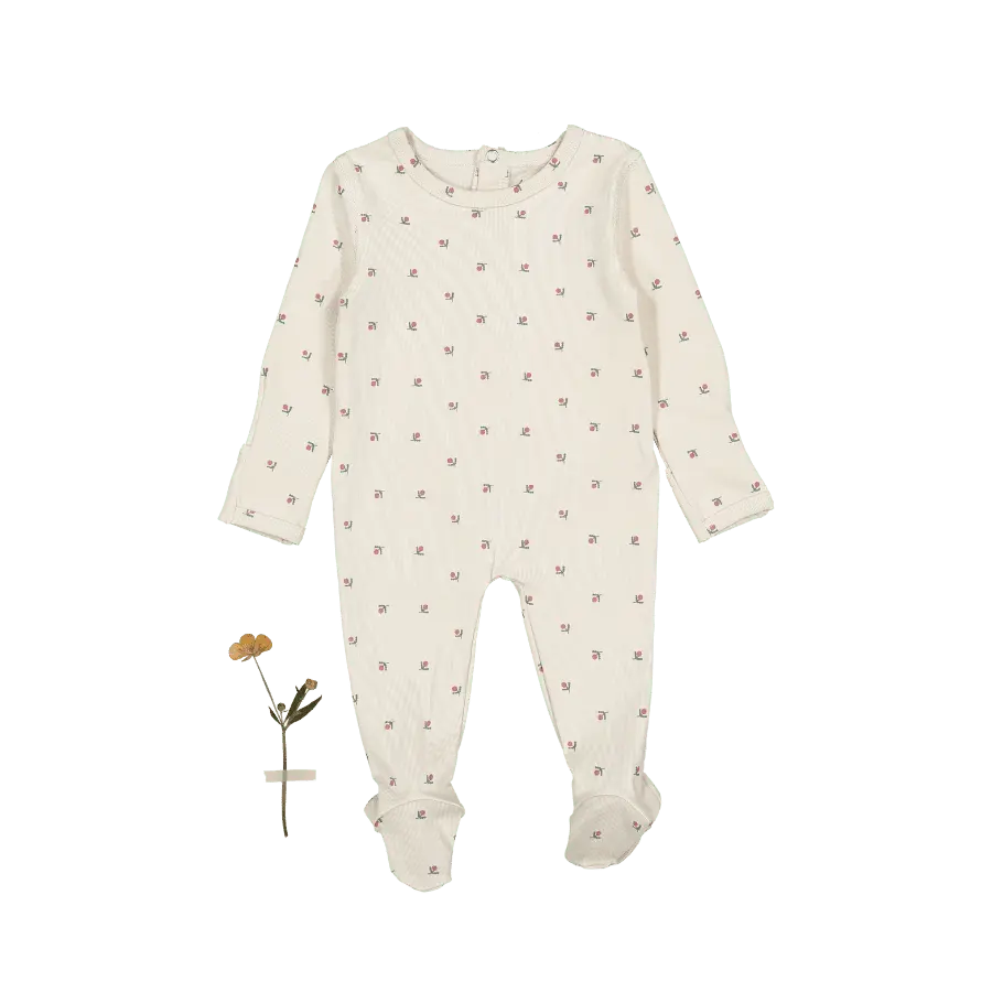 Lovely Littles The Printed Romper - Mini Stitch Red - 