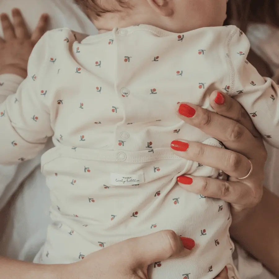 Lovely Littles The Printed Romper - Mini Stitch Red - 