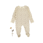The Printed Romper -  Neutral Floral - Sleeve, Baby & Toddler Clothing, Textile, Pattern, One-piece garment | Everetts Place