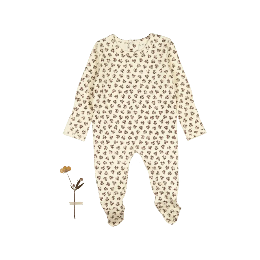 The Printed Romper -  Neutral Floral - Sleeve, Baby & Toddler Clothing, Textile, Pattern, One-piece garment | Everetts Place