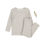 The Printed  Set - Emma Mauve - Sleeve, Nightwear, Pajamas, Long-sleeved T-shirt, Polka dot | Everetts Place