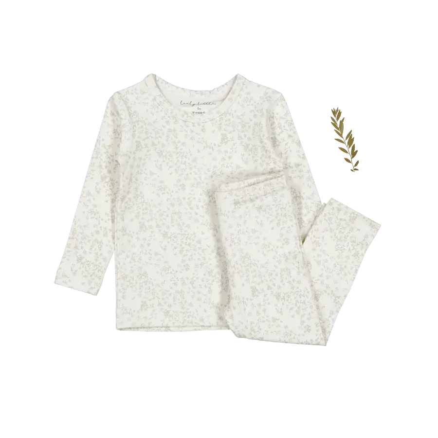 The Printed Set - Flutter - Sleeve, White, Textile, Nightwear, Long-sleeved T-shirt | Everetts Place