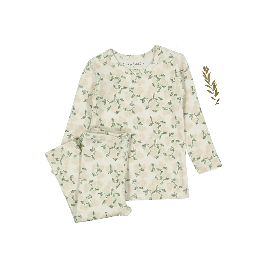 The Printed Set - Hydrangea Pink - Nightwear, Pattern, Long-sleeved T-shirt, Top | Everetts Place