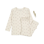 The Printed  Set - Mini Stitch Red - Sleeve, White, Nightwear, Pajamas, Long-sleeved T-shirt | Everetts Place