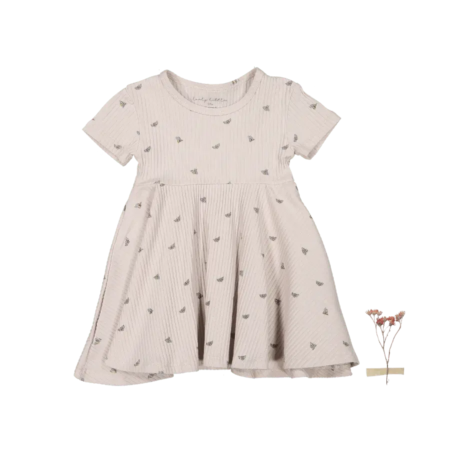 The Printed Short Sleeve Dress - Bee - Sleeve, White, Textile, Baby & Toddler Clothing, Day Dress | Everetts Place