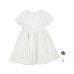 Lovely Littles The Printed Short Sleeve Dress - Linear Leaf - 