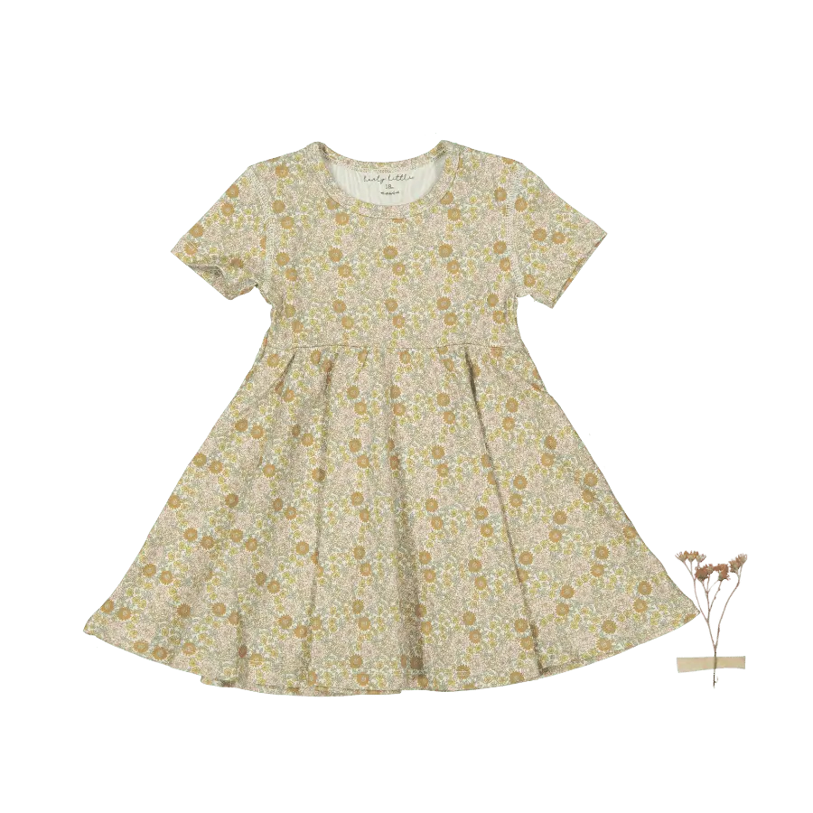 Lovely Littles The Printed Short Sleeve Dress - Meadow - 