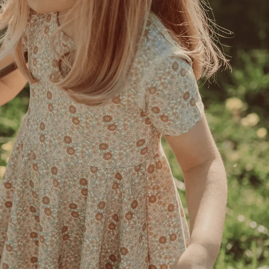 Lovely Littles The Printed Short Sleeve Dress - Meadow - 
