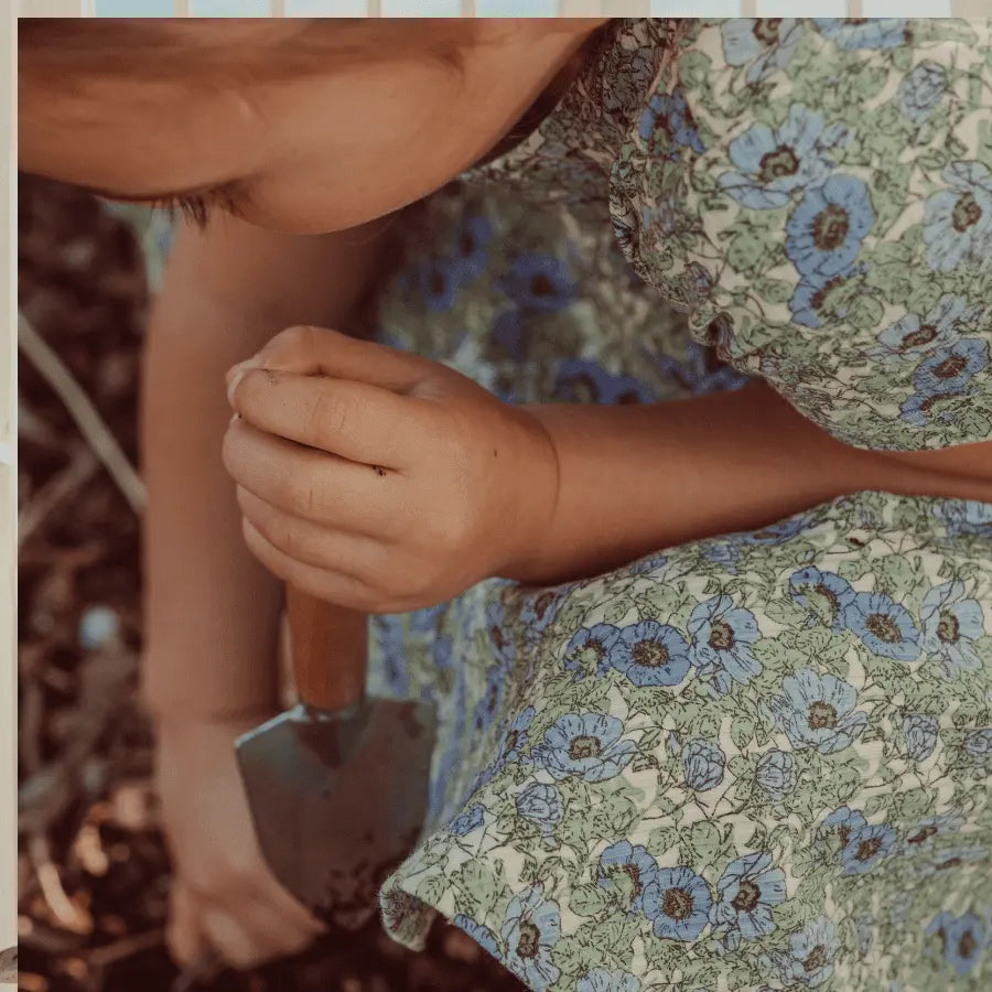 Lovely Littles The Printed Short Sleeve Dress - Pansy - 