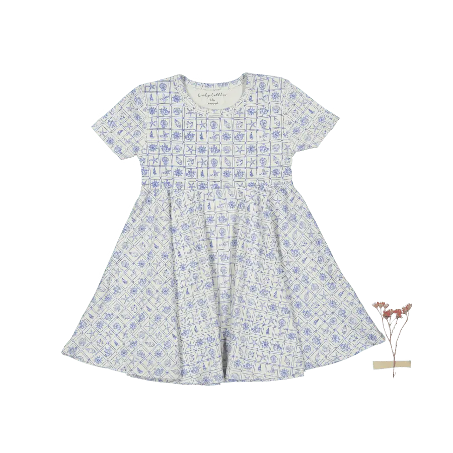 Lovely Littles The Printed Short Sleeve Dress - Starfish - 