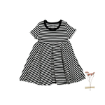 The Printed Short Sleeve Dress - Stripe - Sleeve, White, Day Dress, One-piece garment, Baby & Toddler Clothing | Everetts Place