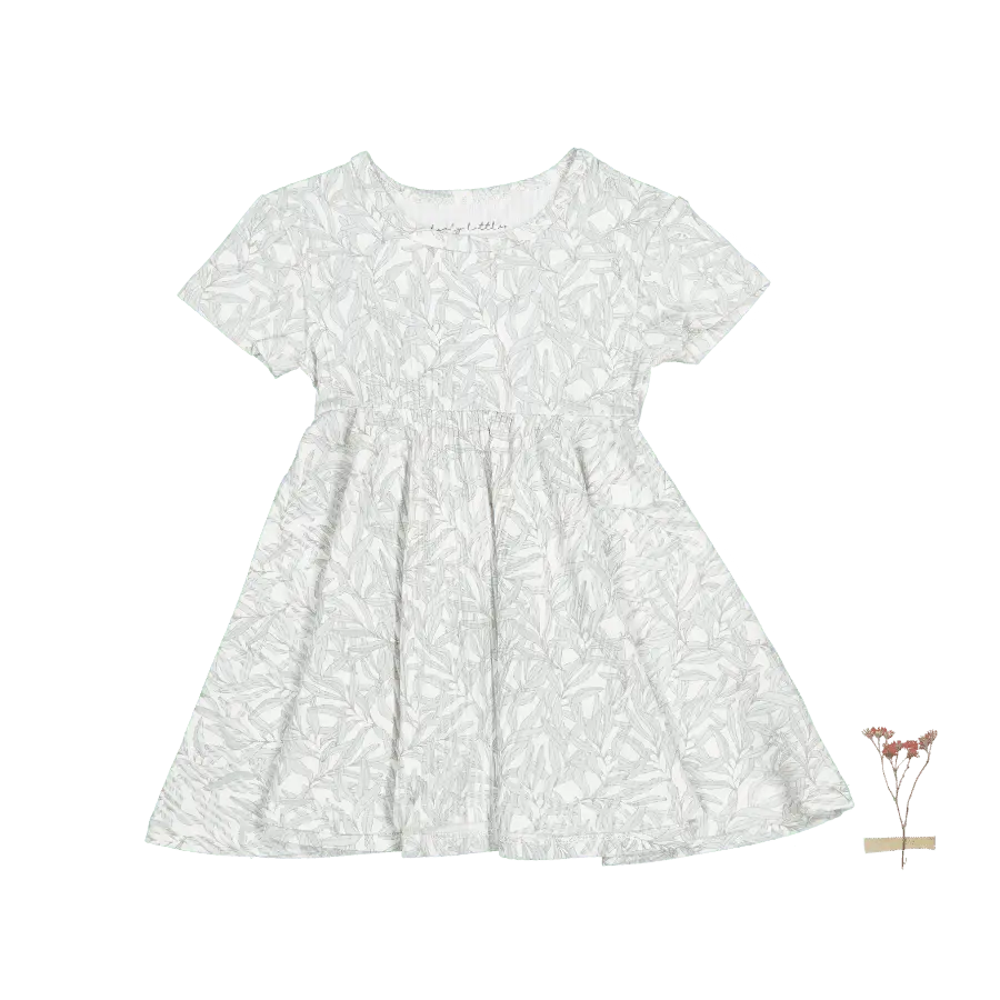 The Printed Short Sleeve Dress - Willa - Sleeve, White, Textile, Day Dress, Dress | Everetts Place