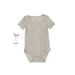 The Printed Short Sleeve Onesie - Elise Ribbed - Sleeve, Textile, Baby & Toddler Clothing, Infant bodysuit, Active Shirt | Everetts Place