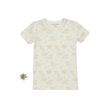 The Printed Short Sleeve Tee - Amelia - Sleeve, White, Active Shirt, Top | Everetts Place