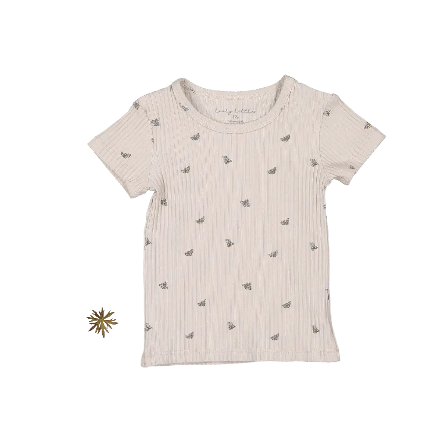 The Printed Short Sleeve Tee - Bee - Sleeve, White, Textile, Active Shirt, Baby & Toddler Clothing | Everetts Place