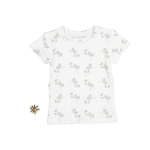 The Printed Short Sleeve Tee - Celia - Sleeve, White, Active Shirt, Malvales, Top | Everetts Place