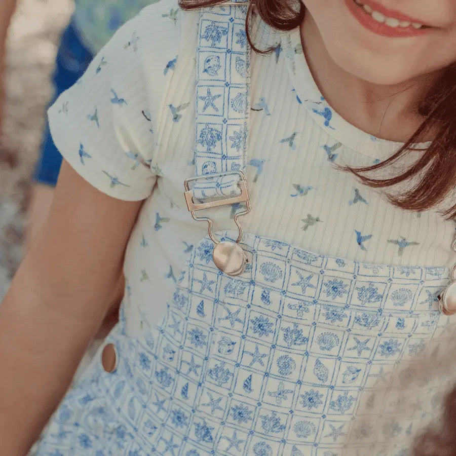 Lovely Littles The Printed Short Sleeve Tee - Hummingbird - 