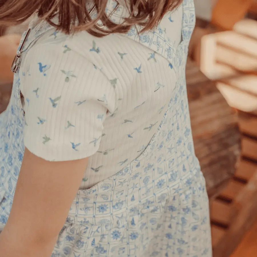Lovely Littles The Printed Short Sleeve Tee - Hummingbird - 