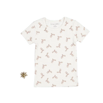 The Printed Short Sleeve Tee - Lola - Sleeve, White, Active Shirt, Top | Everetts Place