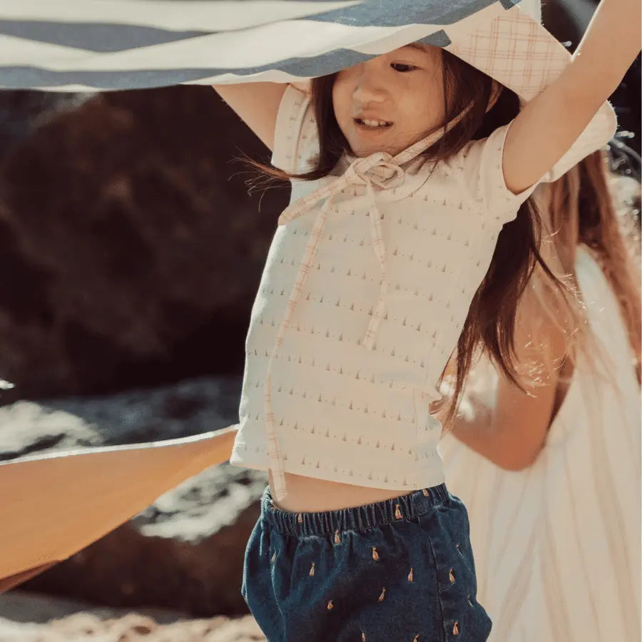 Lovely Littles The Printed Short Sleeve Tee - Mini Sailboat - 
