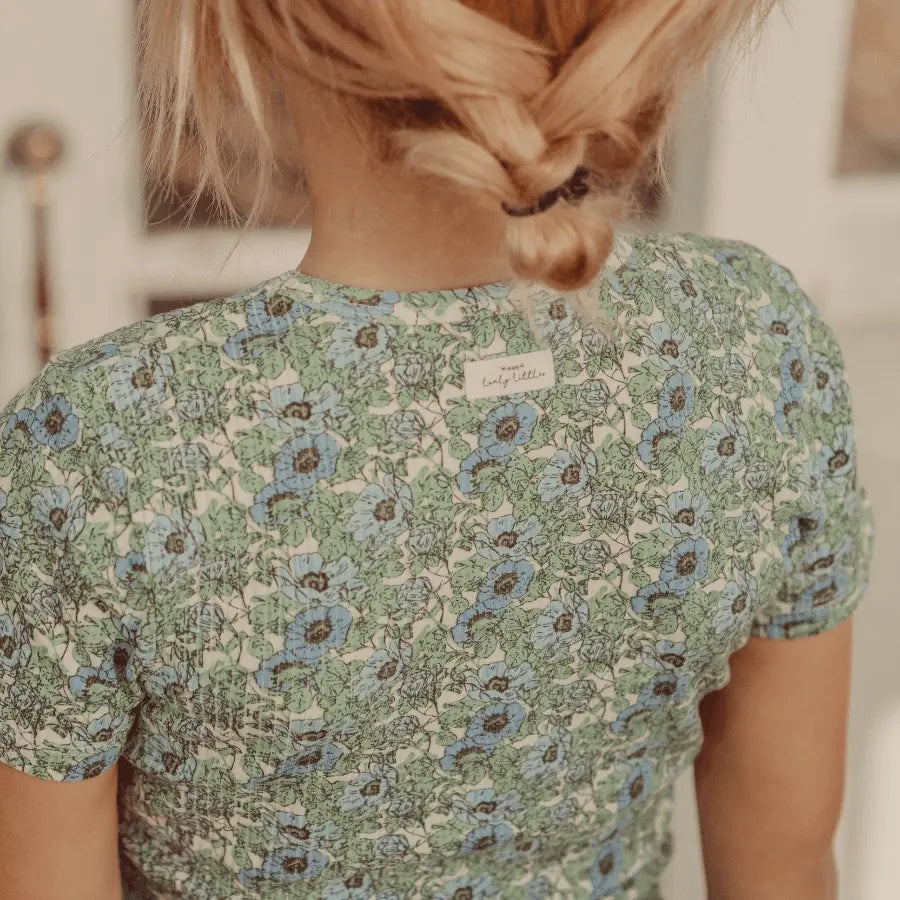 Lovely Littles The Printed Short Sleeve Tee - Pansy - 