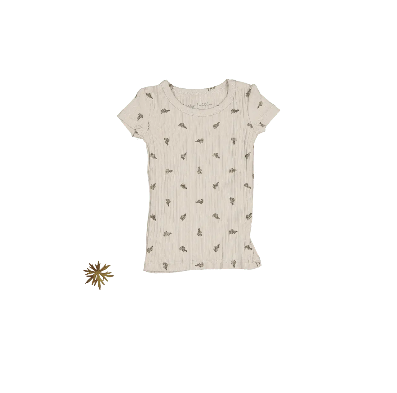 The Printed Short Sleeve Tee - Sand Leaf - Sleeve, White, Textile, Active Shirt, Fashion design | Everetts Place