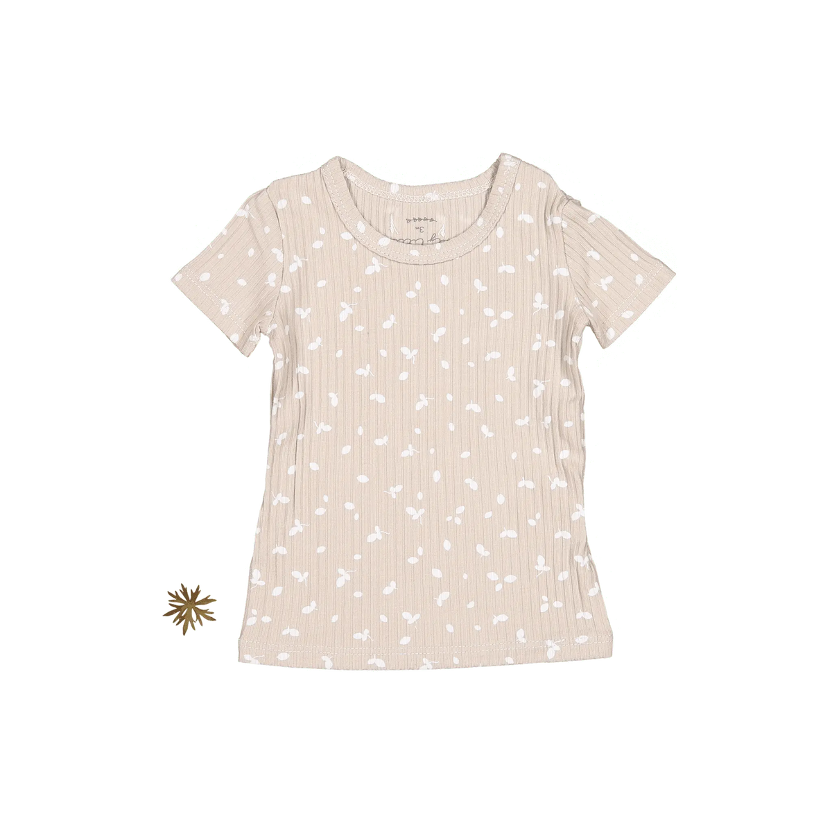 The Printed Short Sleeve Tee - Sand Petal - Sleeve, White, Textile, Active Shirt, Baby & Toddler Clothing | Everetts Place