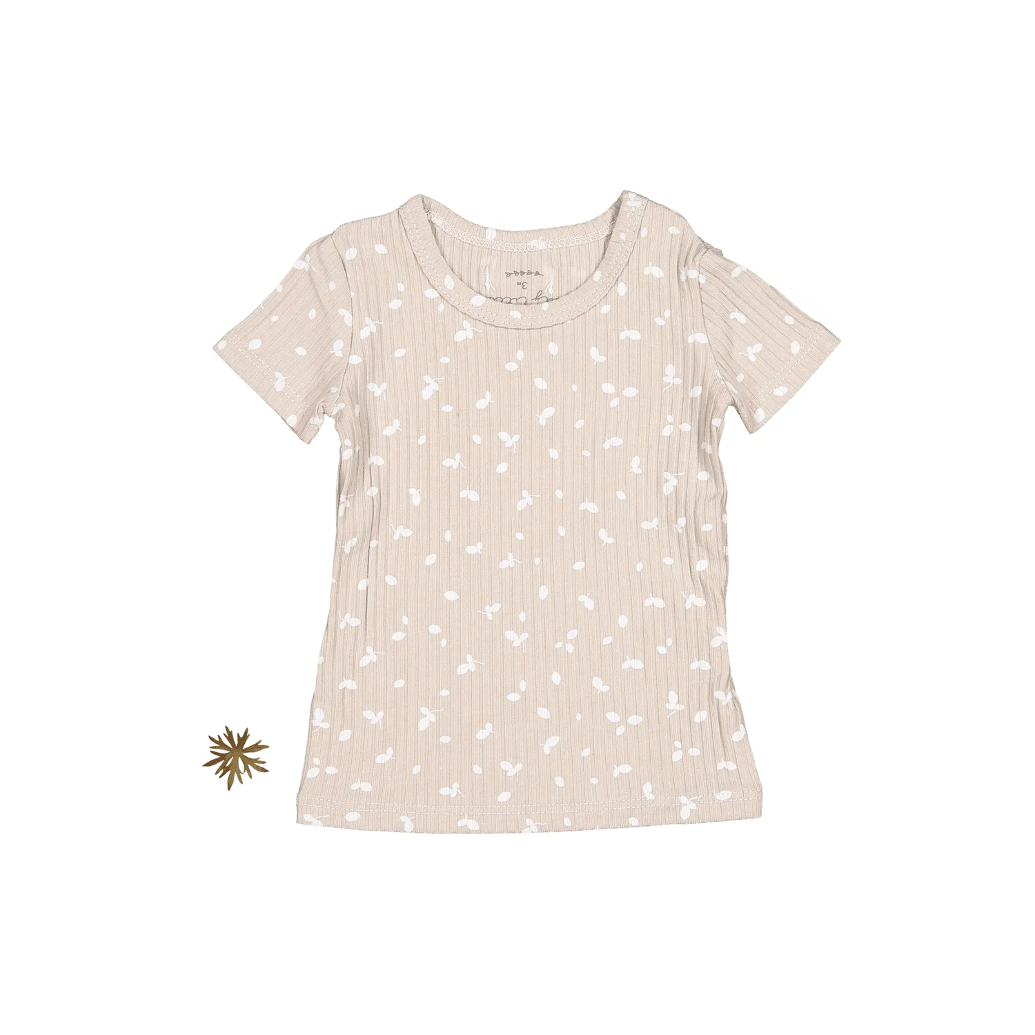 The Printed Short Sleeve Tee - Sand Petal - Sleeve, White, Textile, Active Shirt, Baby & Toddler Clothing | Everetts Place