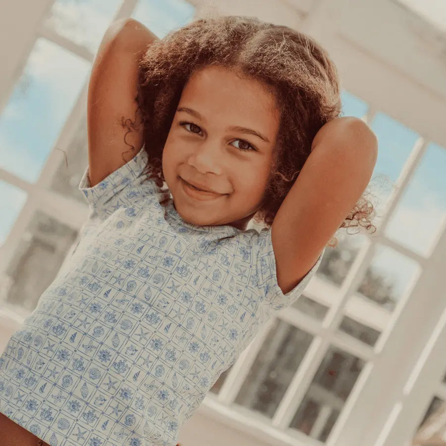 Lovely Littles The Printed Short Sleeve Tee - Starfish - 
