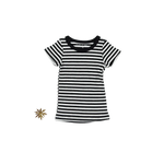 The Printed Short Sleeve Tee - Stripe - Sleeve, White, Textile, Fashion, Active Shirt | Everetts Place