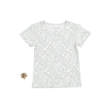 The Printed Short Sleeve Tee - Willa - Sleeve, White, Textile, Active Shirt, Grey | Everetts Place
