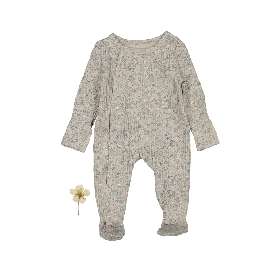 Lovely Littles The Printed Snap Romper - Elise Ribbed - 
