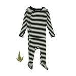 The Printed Snap Romper - Stripe - Sleeve, Baby & Toddler Clothing, White, Textile, One-piece garment | Everetts Place