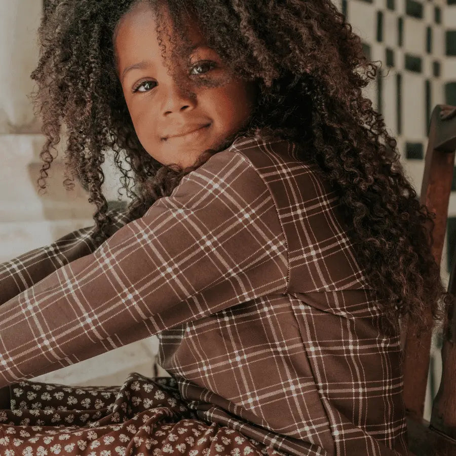 Lovely Littles The Printed Sweatshirt - Rustic Check - 