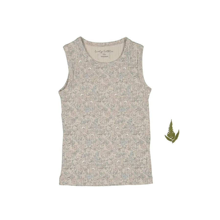The Printed Tank - Elise Ribbed - Sleeveless shirt, Undershirt, Textile, Active Tank, Vest | Everetts Place