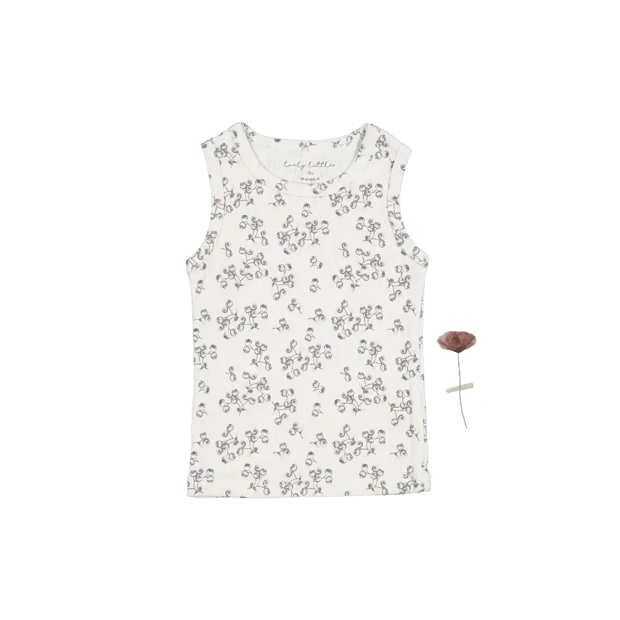 The Printed Tank - Mintberry - White, Sleeveless shirt, Textile, Undershirt, Active Tank | Everetts Place