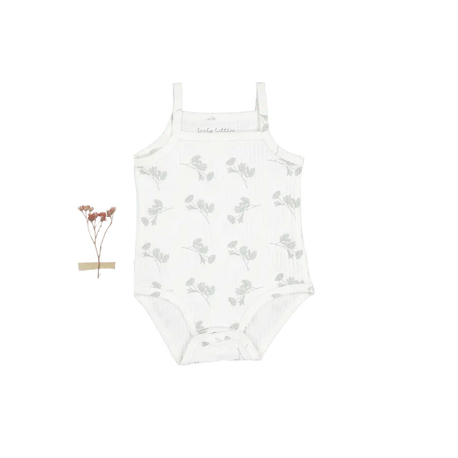 The Printed Tank Onesie - Celia - White, Baby & Toddler Clothing, Sleeveless shirt, Infant bodysuit, One-piece garment | Everetts Place