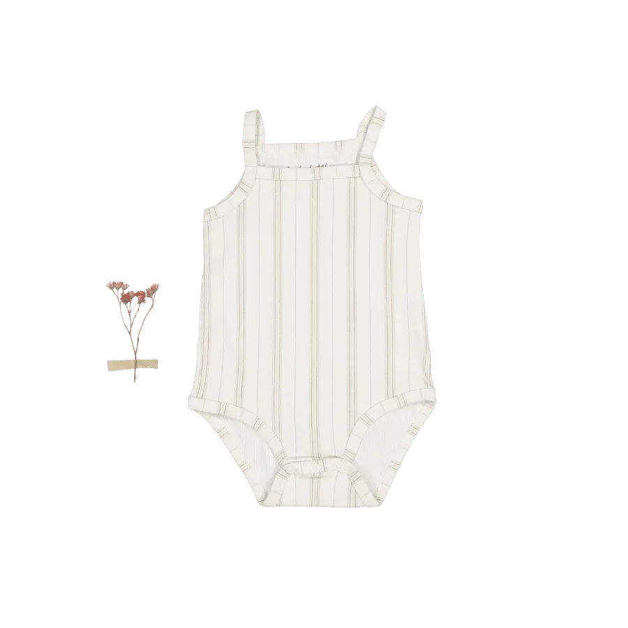 Lovely Littles The Printed Tank Onesie - Mist Stripe - 