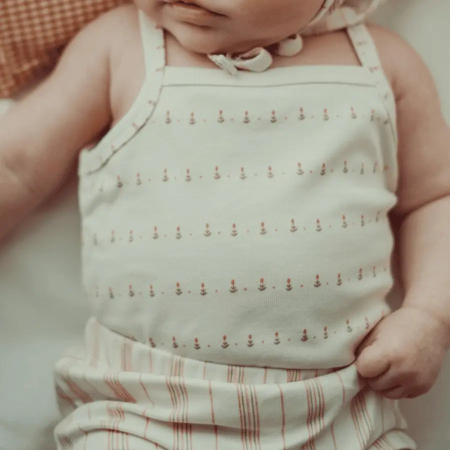 Lovely Littles The Printed Tank Onesie - Mist Stripe - 