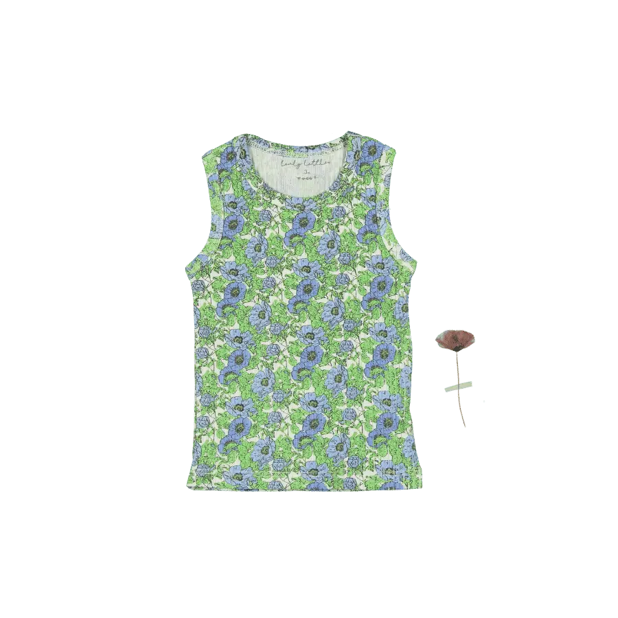 The Printed Tank - Pansy - Sleeveless shirt, Textile, Undershirt, Active Tank, Fashion design | Everetts Place