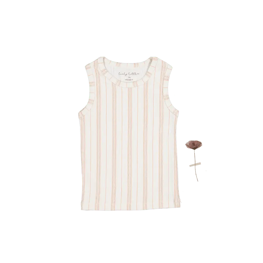 Lovely Littles The Printed Tank - Rose Stripe - 