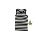 The Printed Tank- Stripe - Sleeveless shirt, Undershirt, White, Textile, Active Tank | Everetts Place