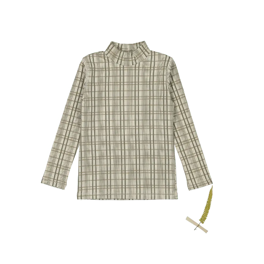 The Printed Turtleneck - Plaid - Collar, Dress shirt, Plaid, Button, Tartan | Everetts Place