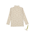 The Printed Tutleneck - Horse - Sleeve, Long-sleeved T-shirt, Active Shirt, Button, Top | Everetts Place