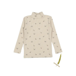 The Printed Tutleneck - Mallard - Long-sleeved T-shirt, Button, Sweater, Pattern, Top | Everetts Place
