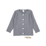 The Ribbed Cardigan - Slate - Sleeve, Cardigan, Button, Textile, Woolen | Everetts Place