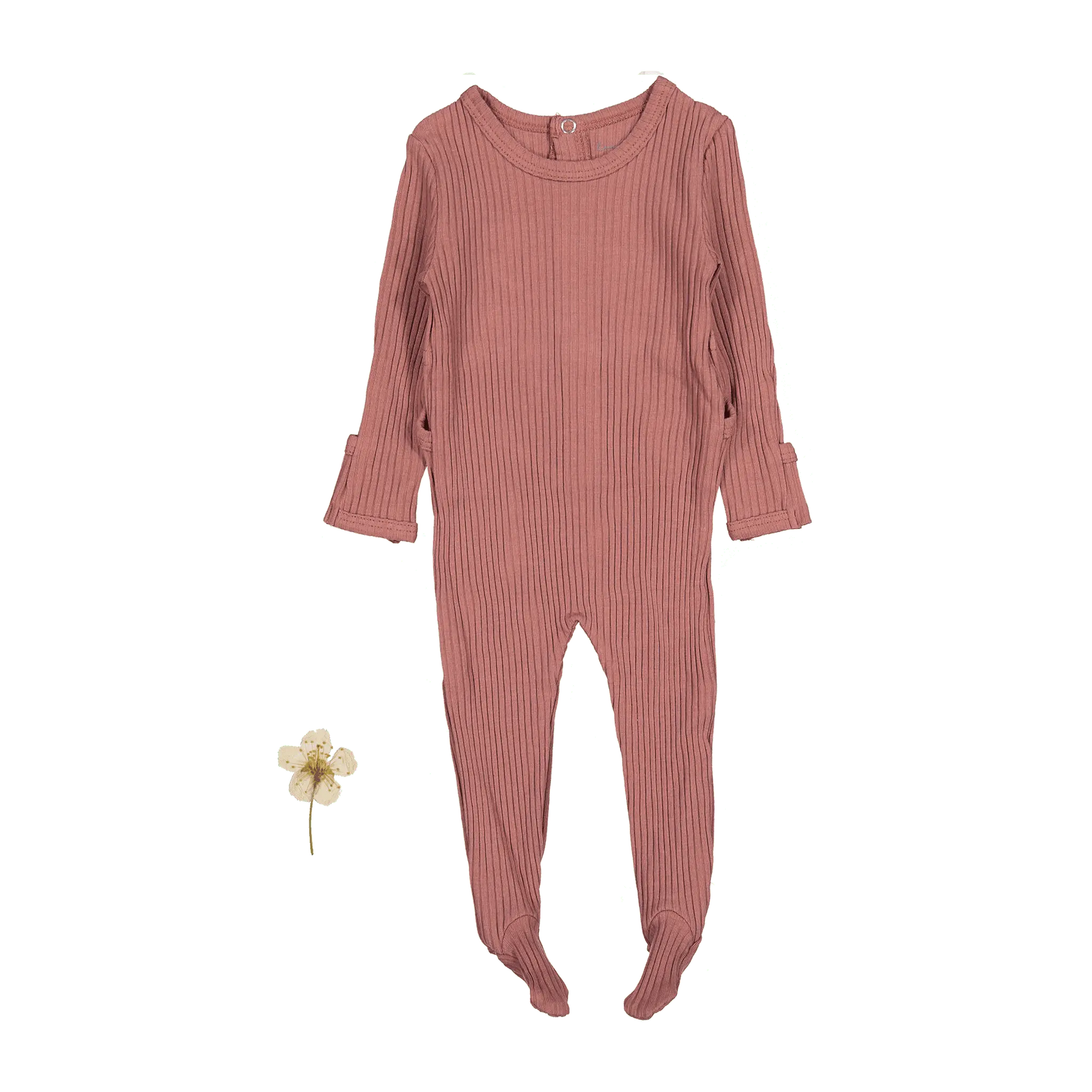The Romper - Rosewood Ribbed - Sleeve, Baby & Toddler Clothing, Textile, Pink, One-piece garment | Everetts Place